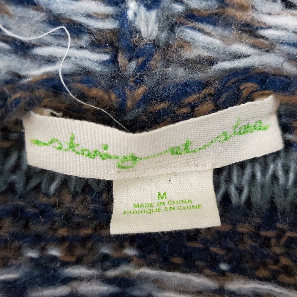 Urban Outfitters Staring at Stars Fair Isle Waterfall Cardigan M - Picture 6 of 8